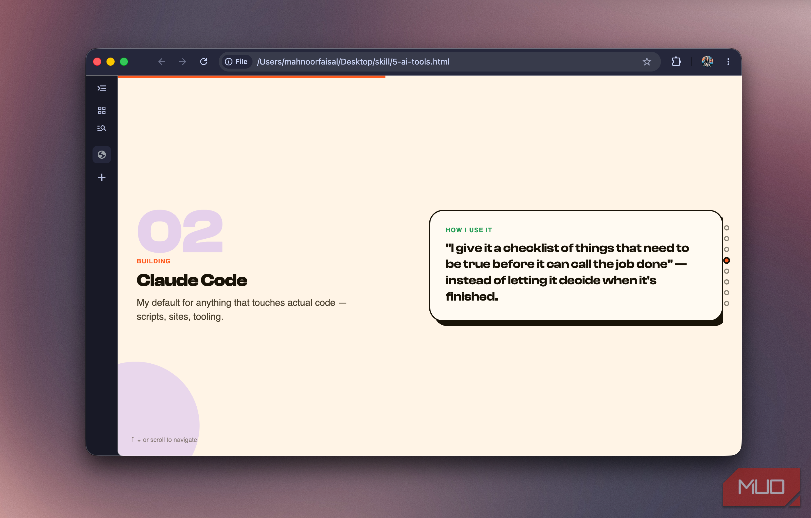 Slide 02 on Claude Code, described as the default tool for coding tasks