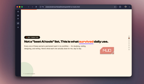 Slide intro reading Not a best AI tools list. This is what survived daily use