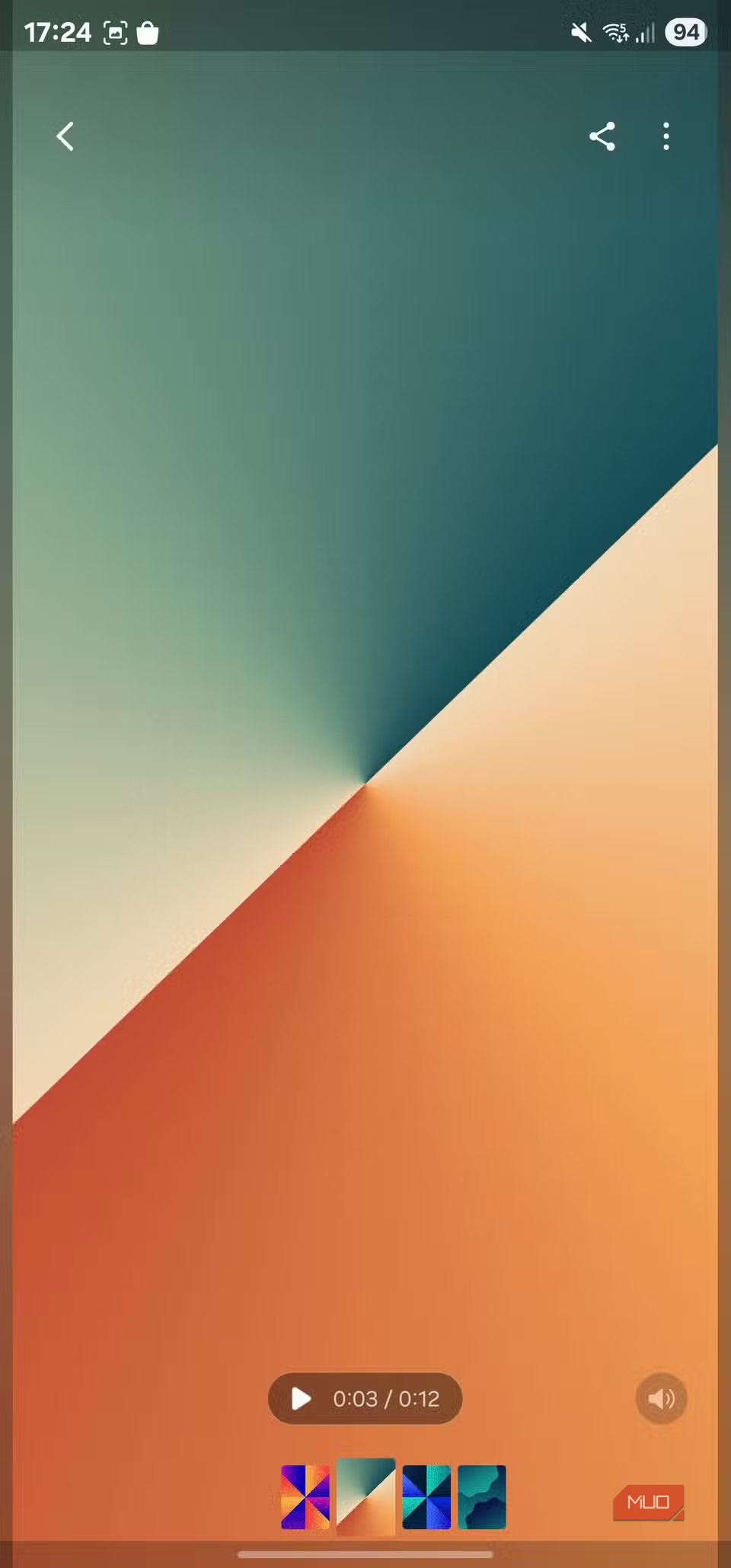 Slideshow in Samsung Gallery app.