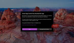 Smart App Control blocked malicious app warning