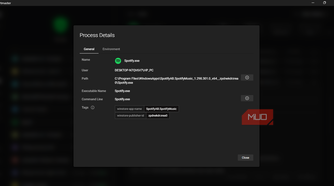 Spotify connection log details on Portmaster Window 11.
