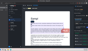 stirling pdf text editor interface with sample document open-1