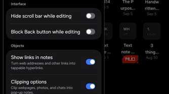 Sync to OneNote option on Samsung Notes Settings.