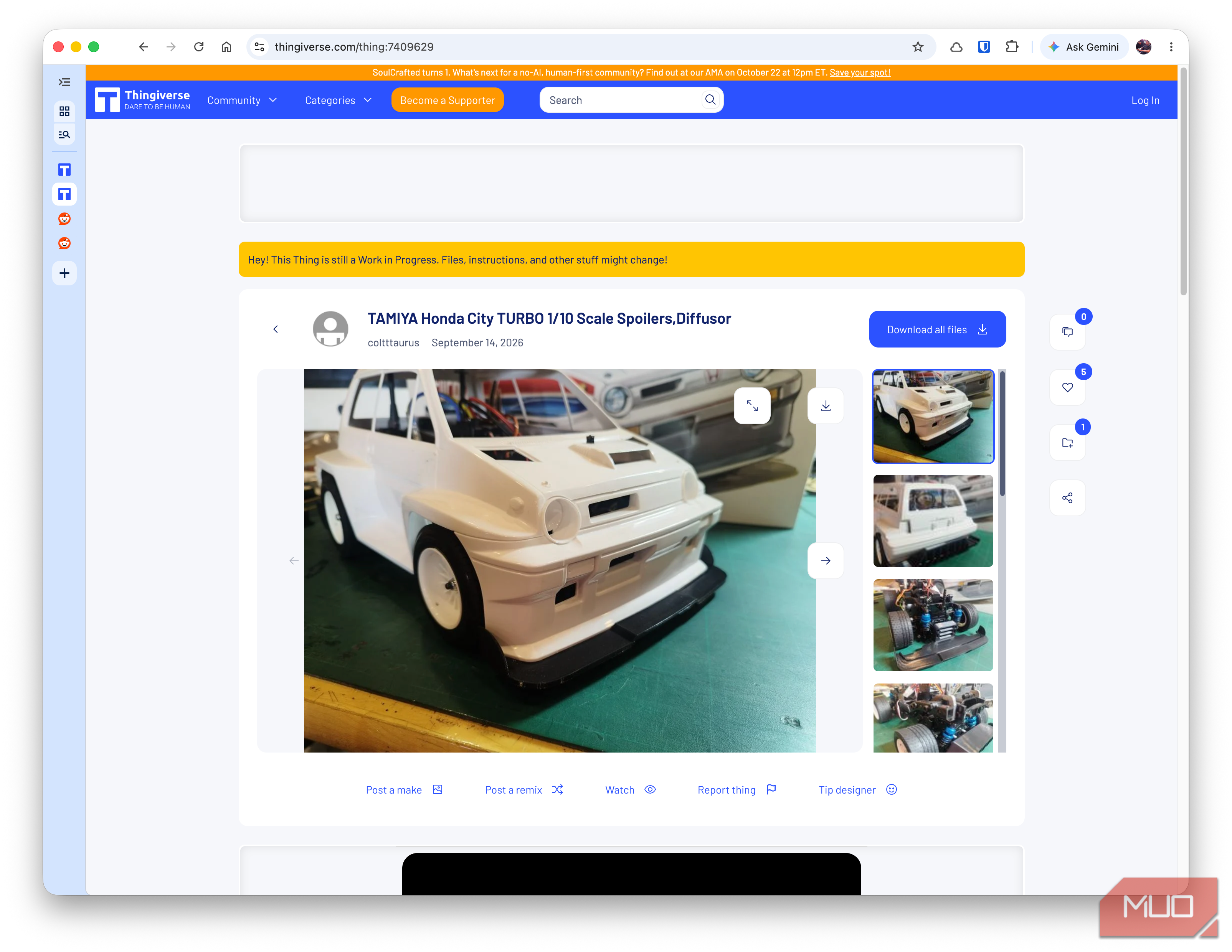 thingiverse honda city turbo model