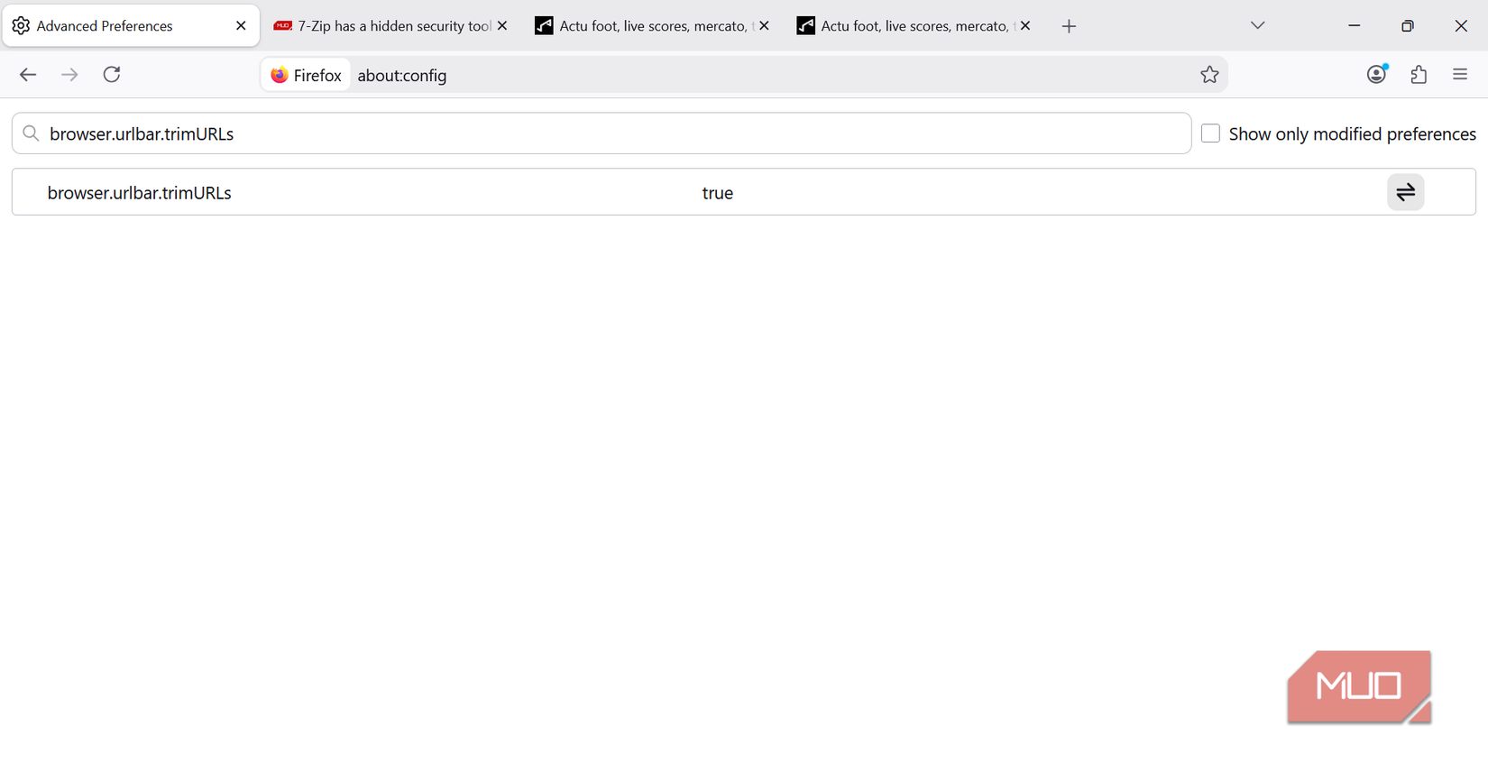 Три полезные настройки в Firefox через скрытую страницу about:config Параметр обрезки URL-адресов в Firefox