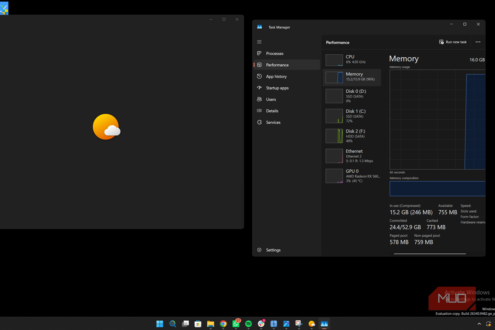 Weather app Windows 11