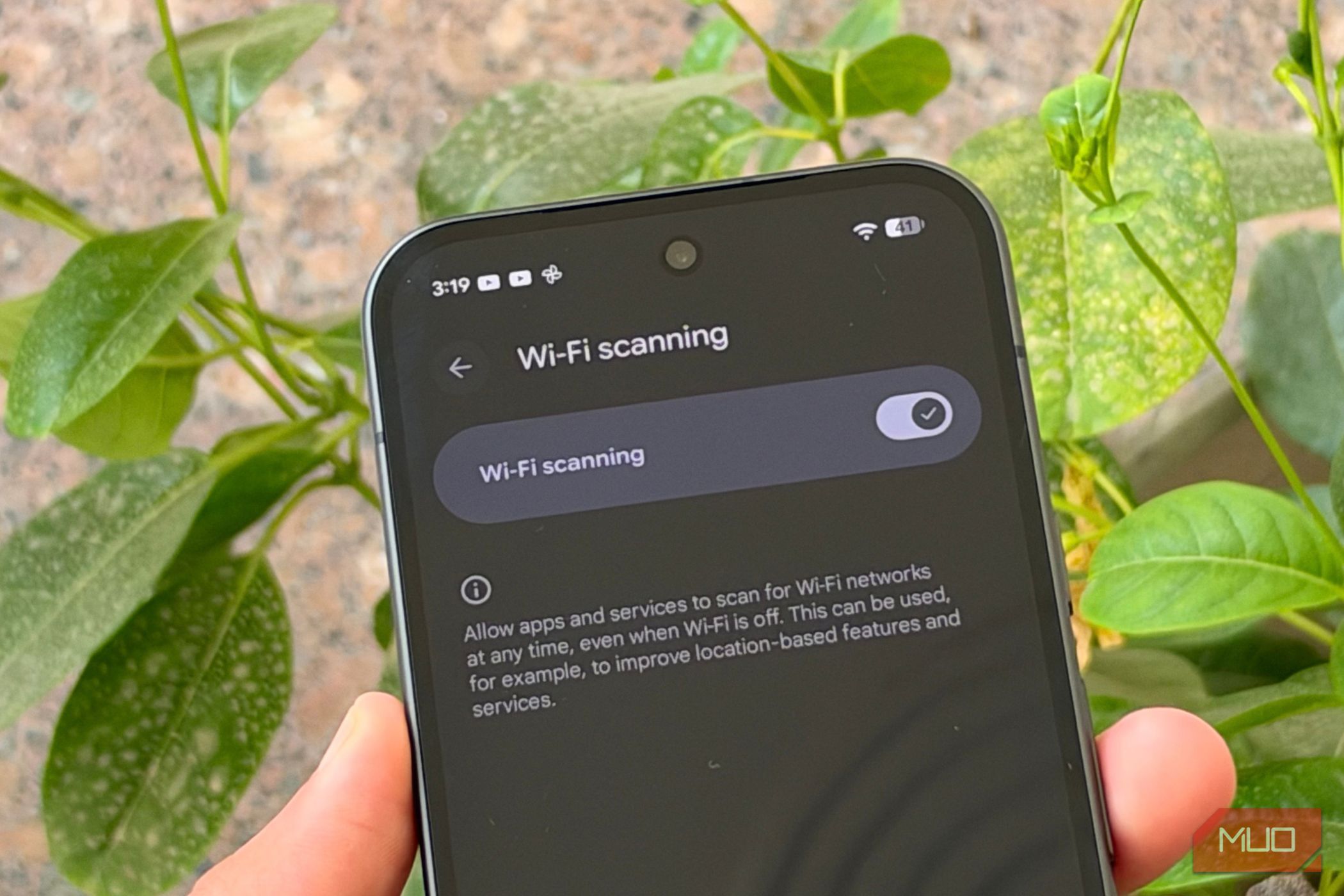 Wi-Fi scanning turned on Pixel 11
