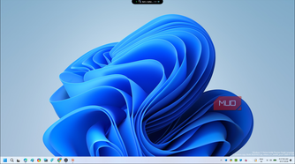 windows 11 abstract blue layered ribbon wallpaper design