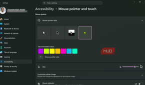 Windows 11 settings mouse pointer accessibility page