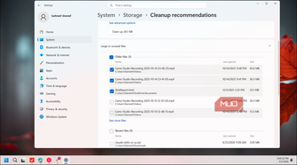 windows settings system storage cleanup recommendations interface
