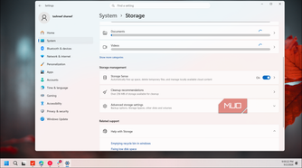 windows settings system storage management page