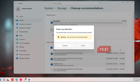 windows system storage cleanup recommendations confirmation dialog