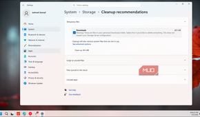 windows system storage cleanup recommendations settings page