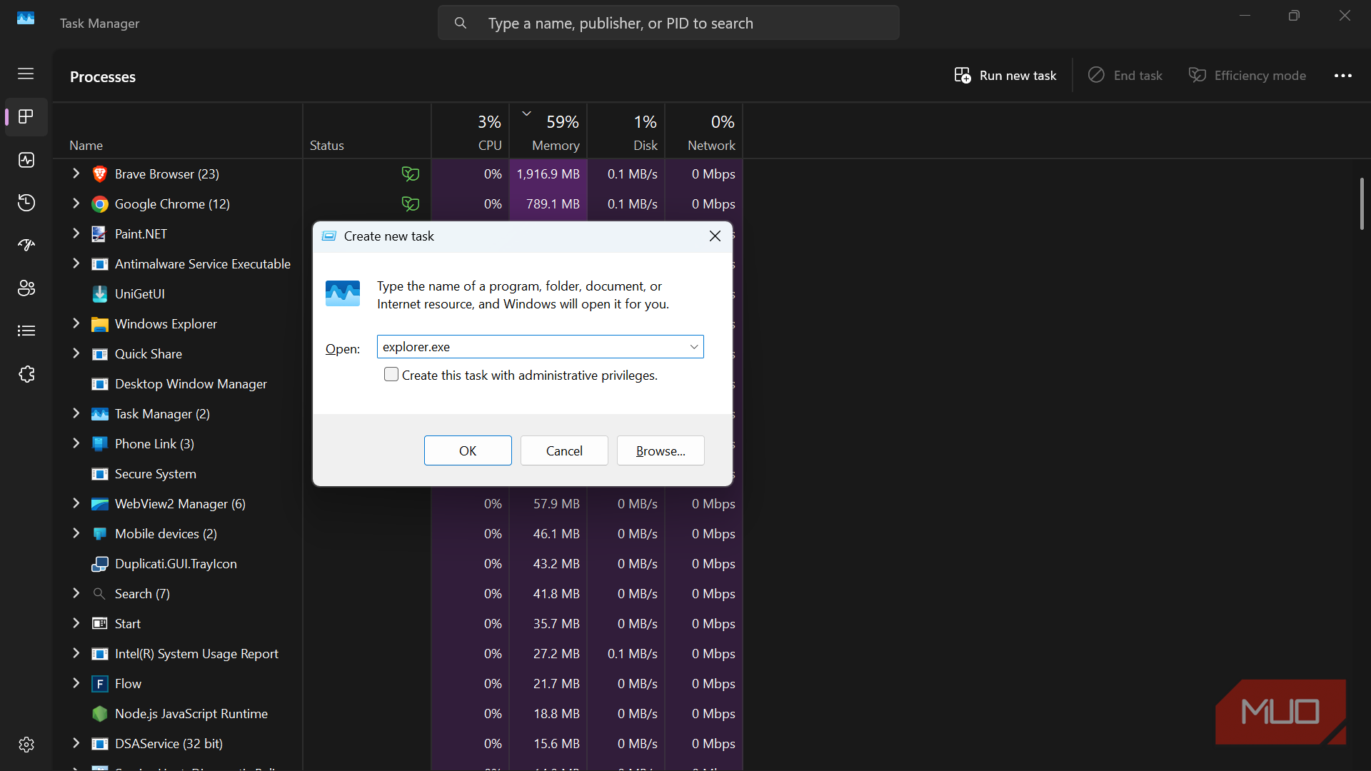 Меню выбора режима проекции экрана Win + P в Windows