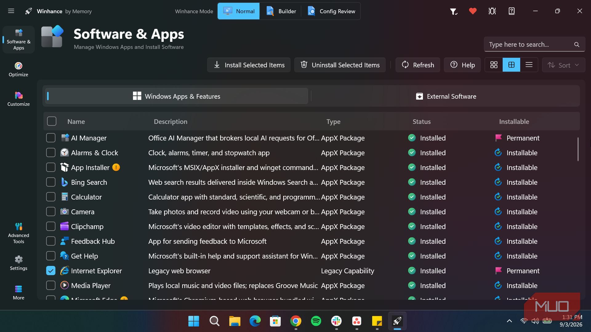 Winhance app