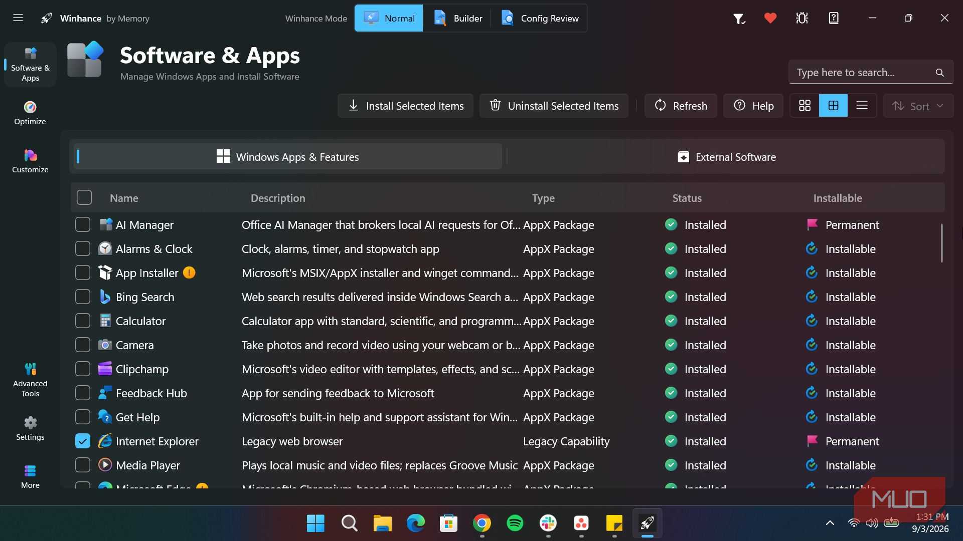 Winhance app