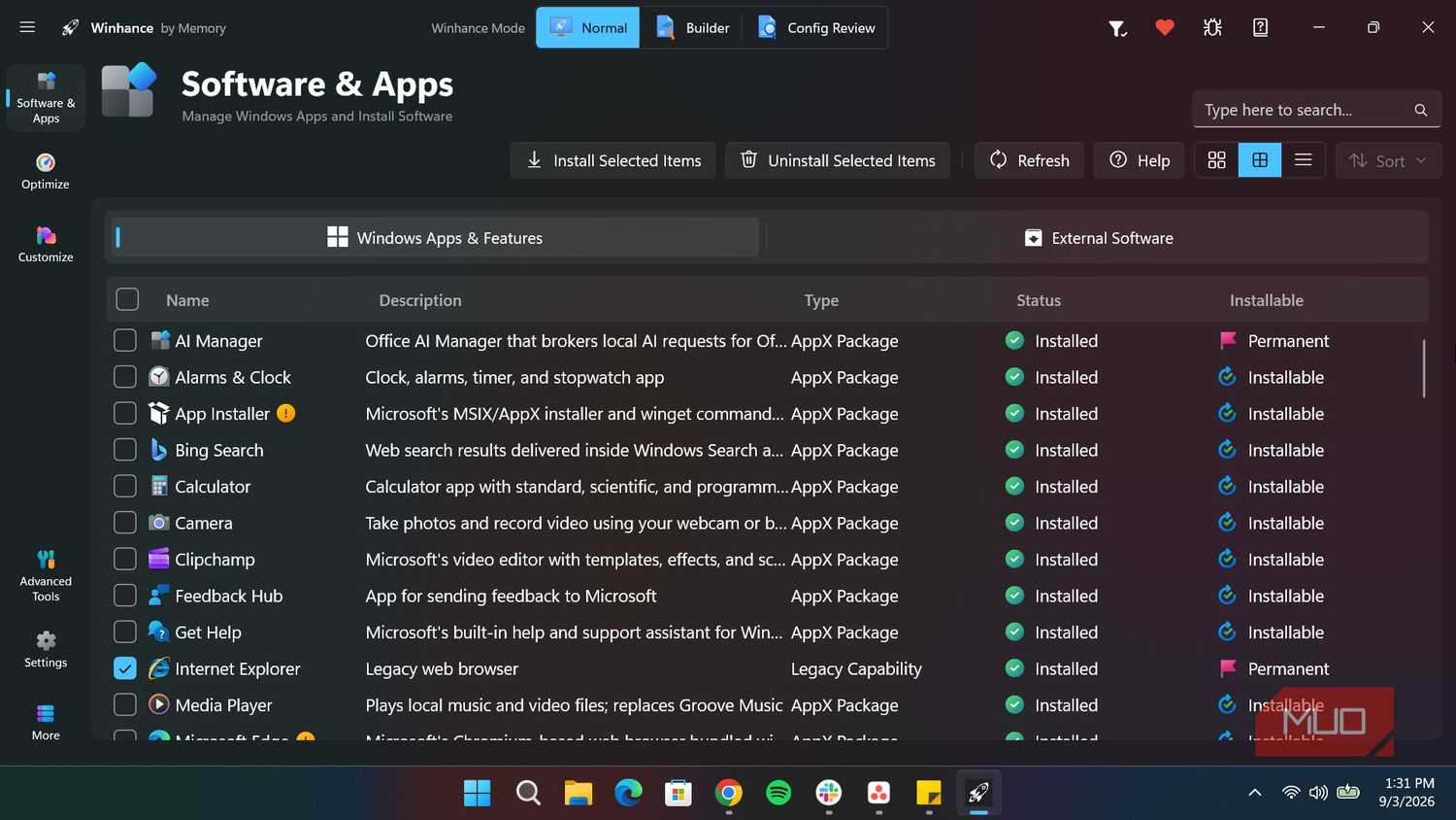 Winhance app