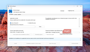 WinStoreRegion application window displaying installation settings