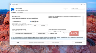 WinStoreRegion application window showing installation settings (2)