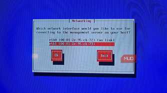 XCP-ng installer detecting both Ethernet interfaces in a Zotac