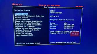 XCP-ng running successfully on a Zotac ZBOX mini PC with its management IP displayed