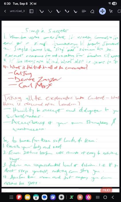 xnotes handwritten outline notes.