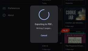 exporting a file out of xnotes.