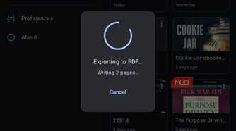 exporting a file out of xnotes.