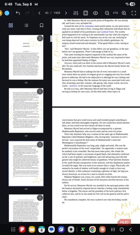 Reading through a 1903 pages of a book on xnotes, with annotations.