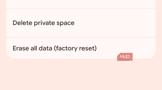 a screenshot of factory reset settings on pixel 8