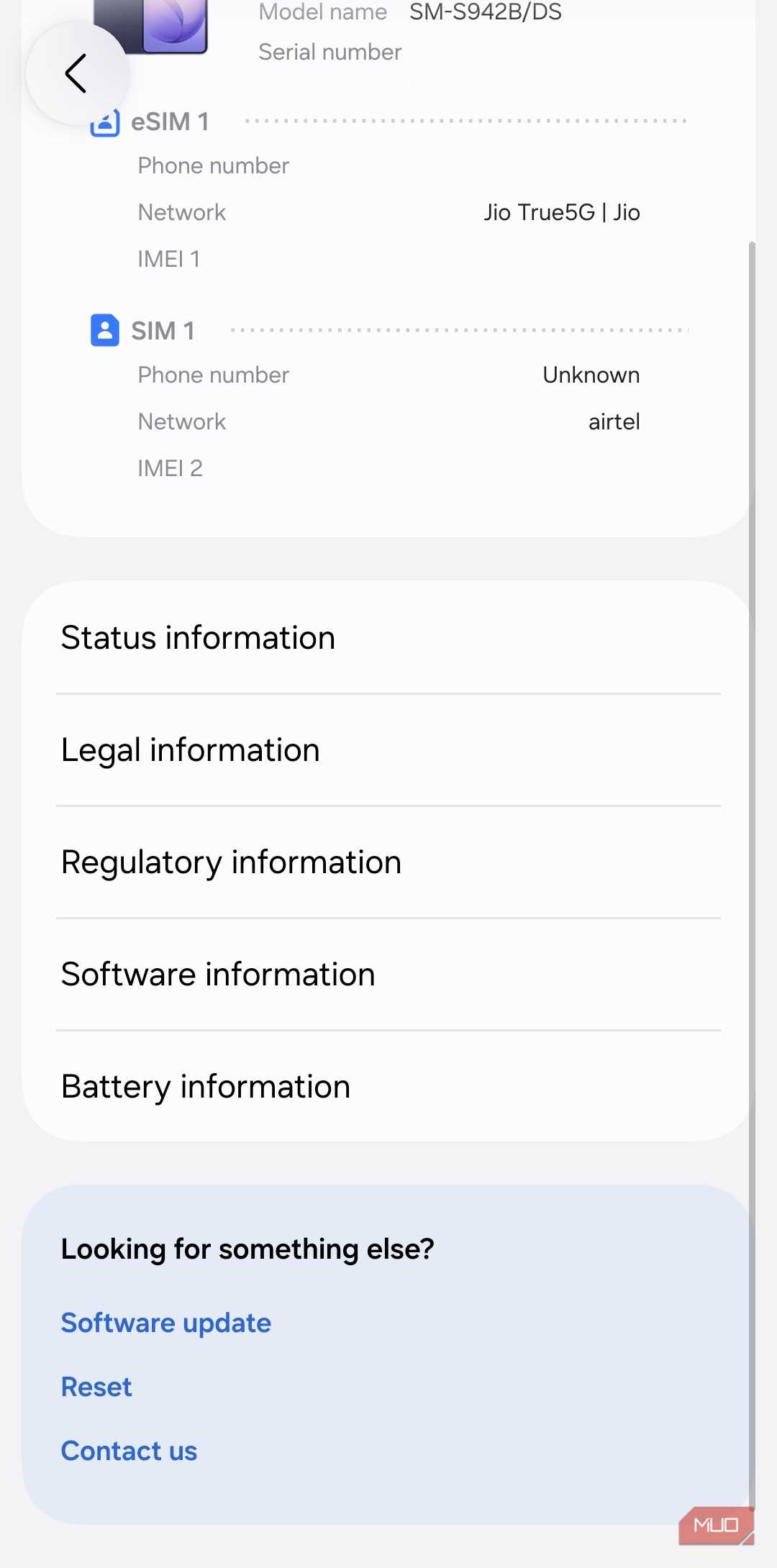 About phone menu on Androoid