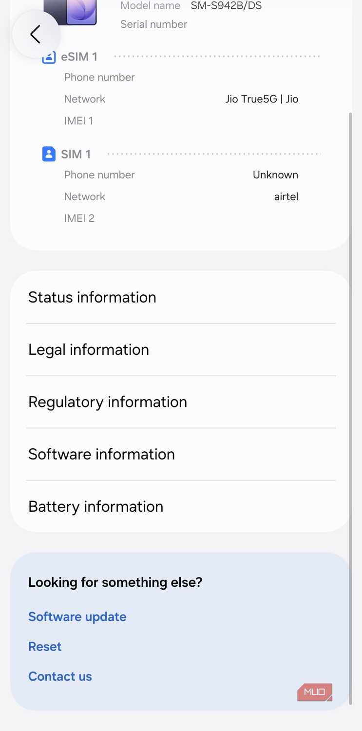About phone menu on Androoid