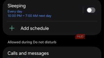 Accessing Calls and messages in Do not disturb