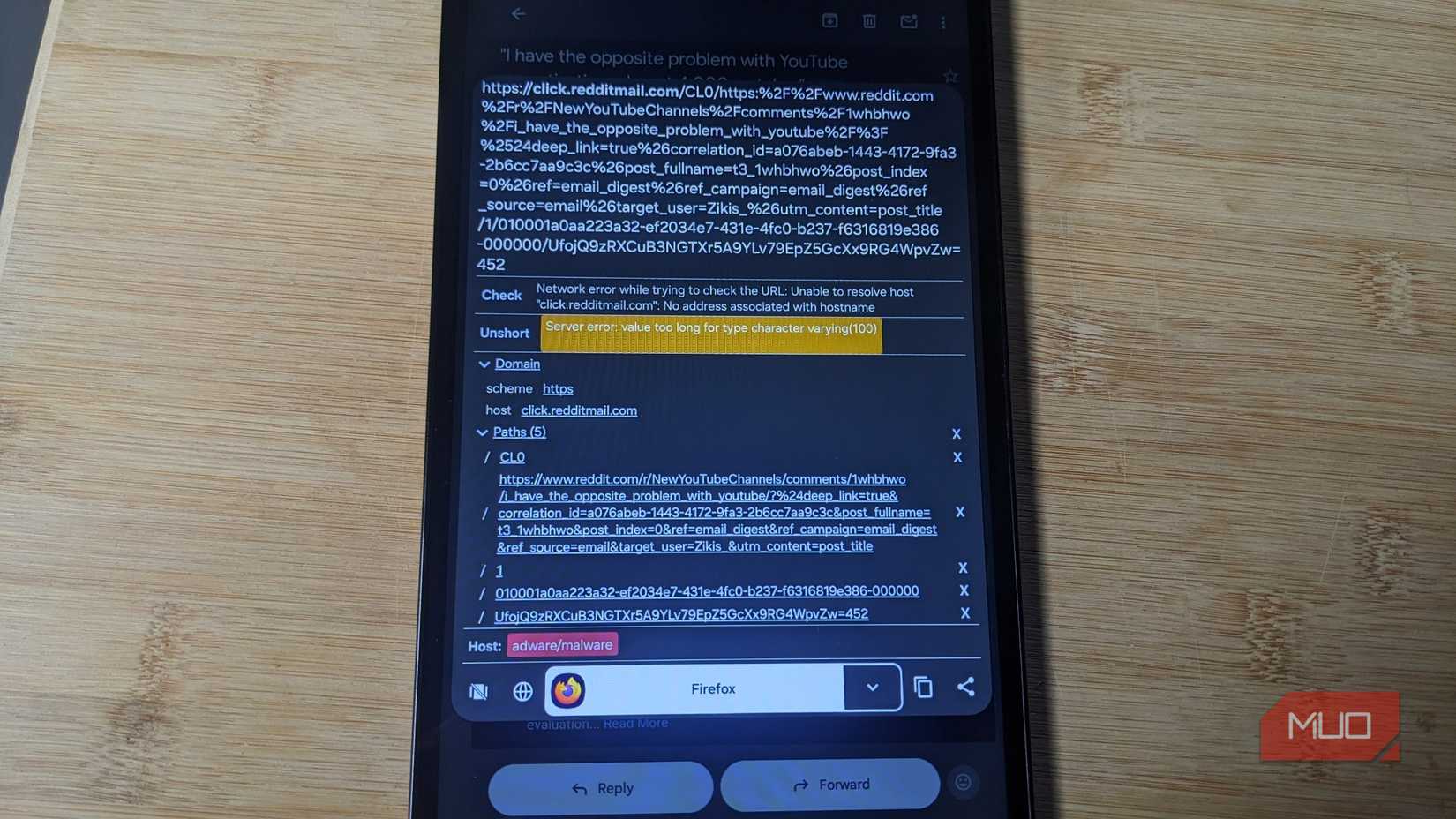 adware malware links URLCheck