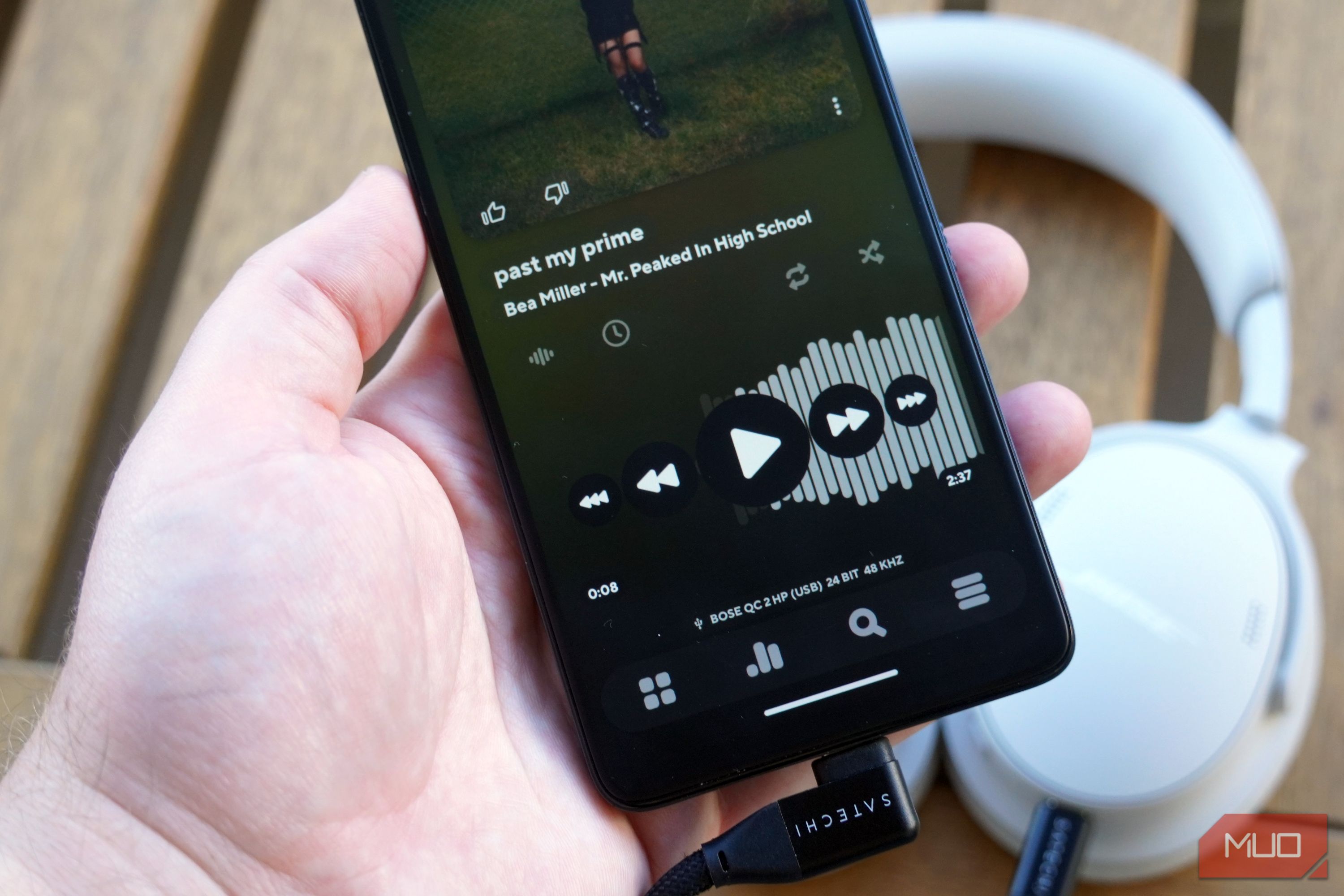 Меню выбора эксклюзивного режима USB DAC в музыкальном плеере