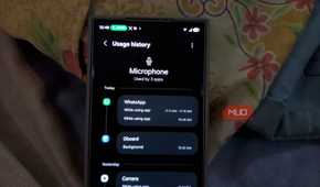 Android Privacy Dashboard showing recent microphone access