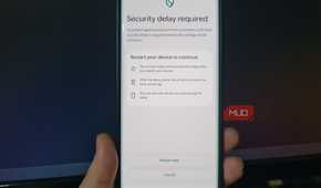 Android explaining that a 24-hour security delay begins after restarting the phone