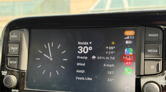 Apple CarPlay widgets on car's infotainment screen