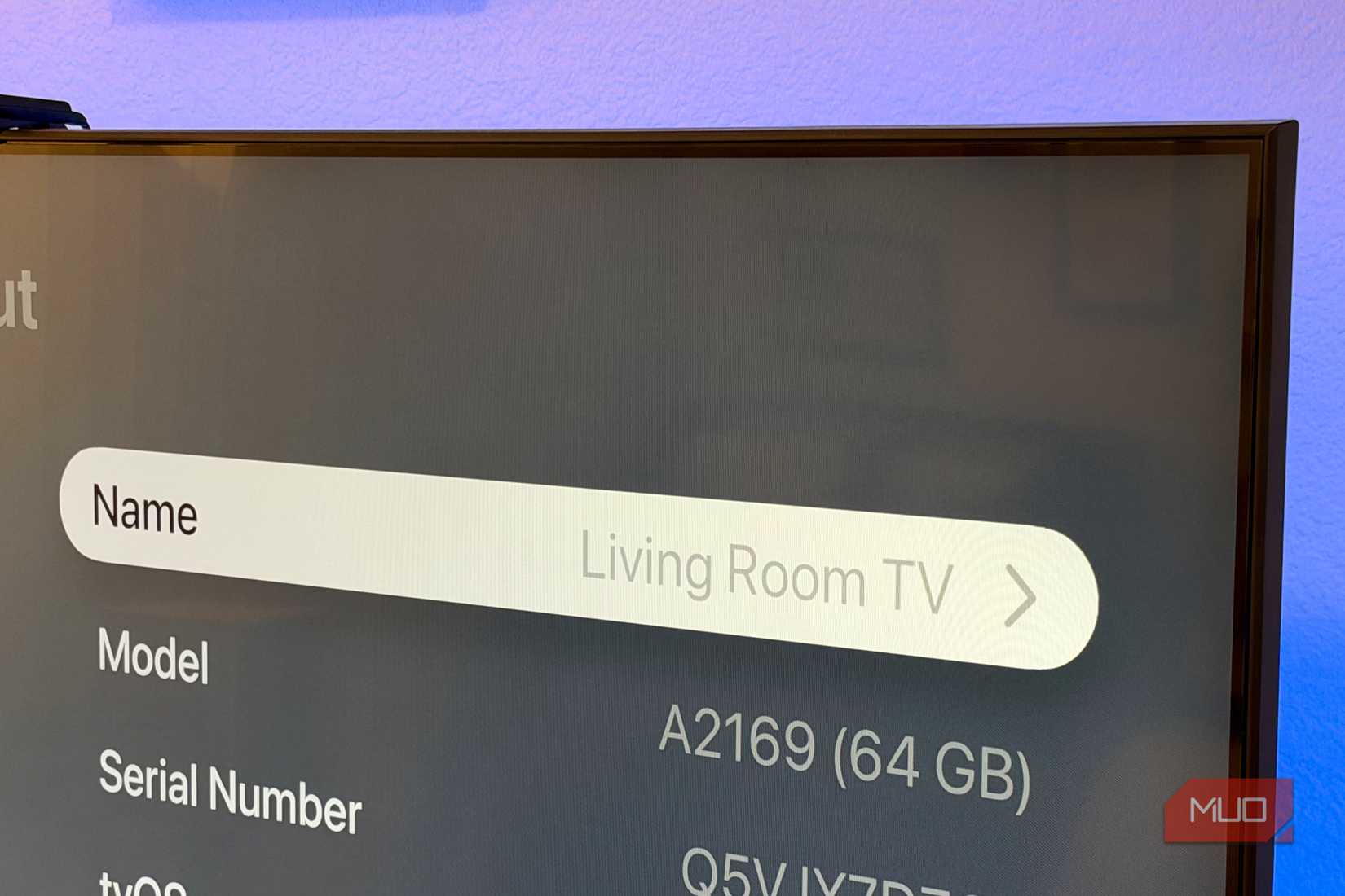 64GB storage on an Apple TV 4K.