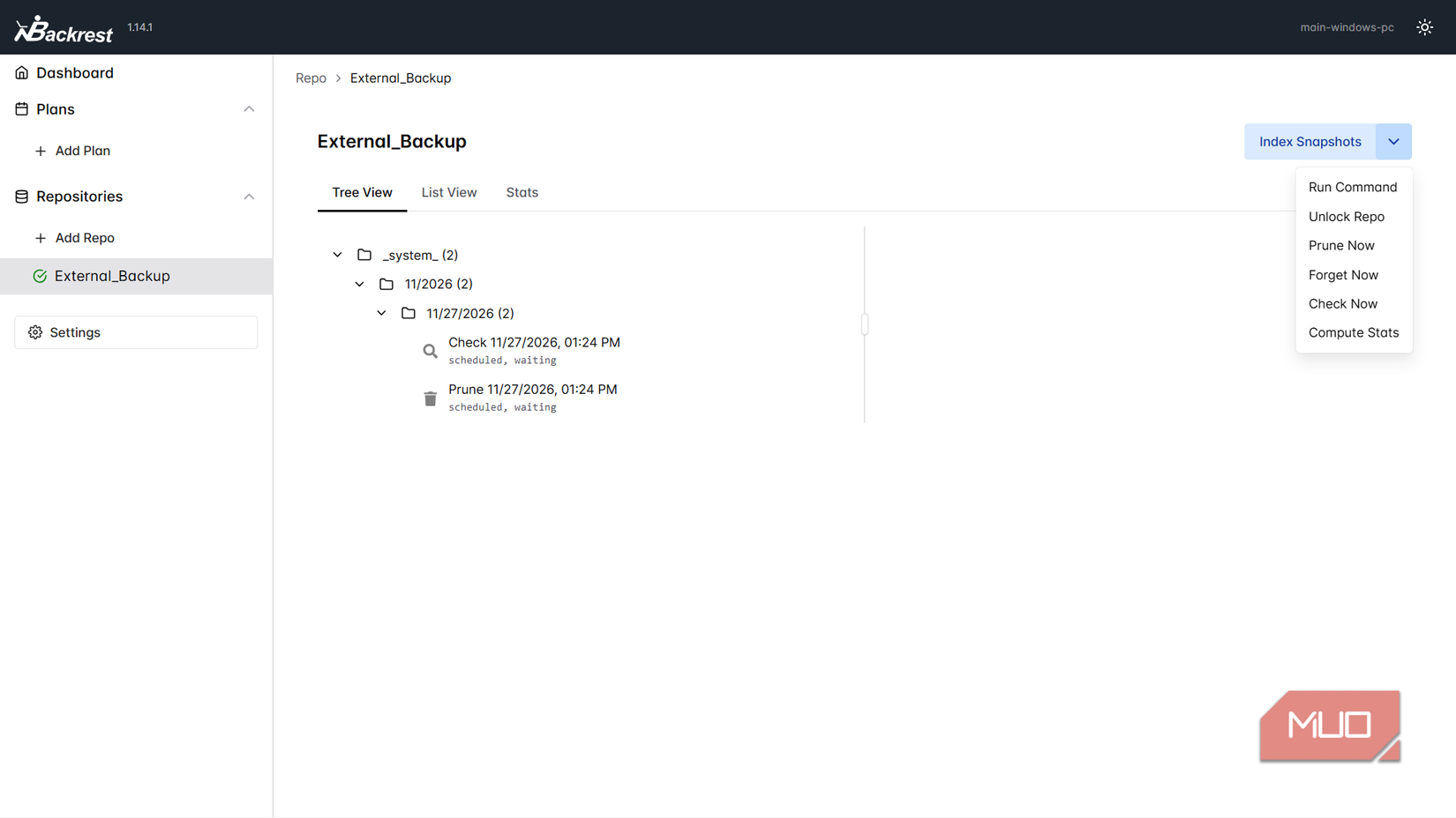 backrest-repository-maintenance-controls