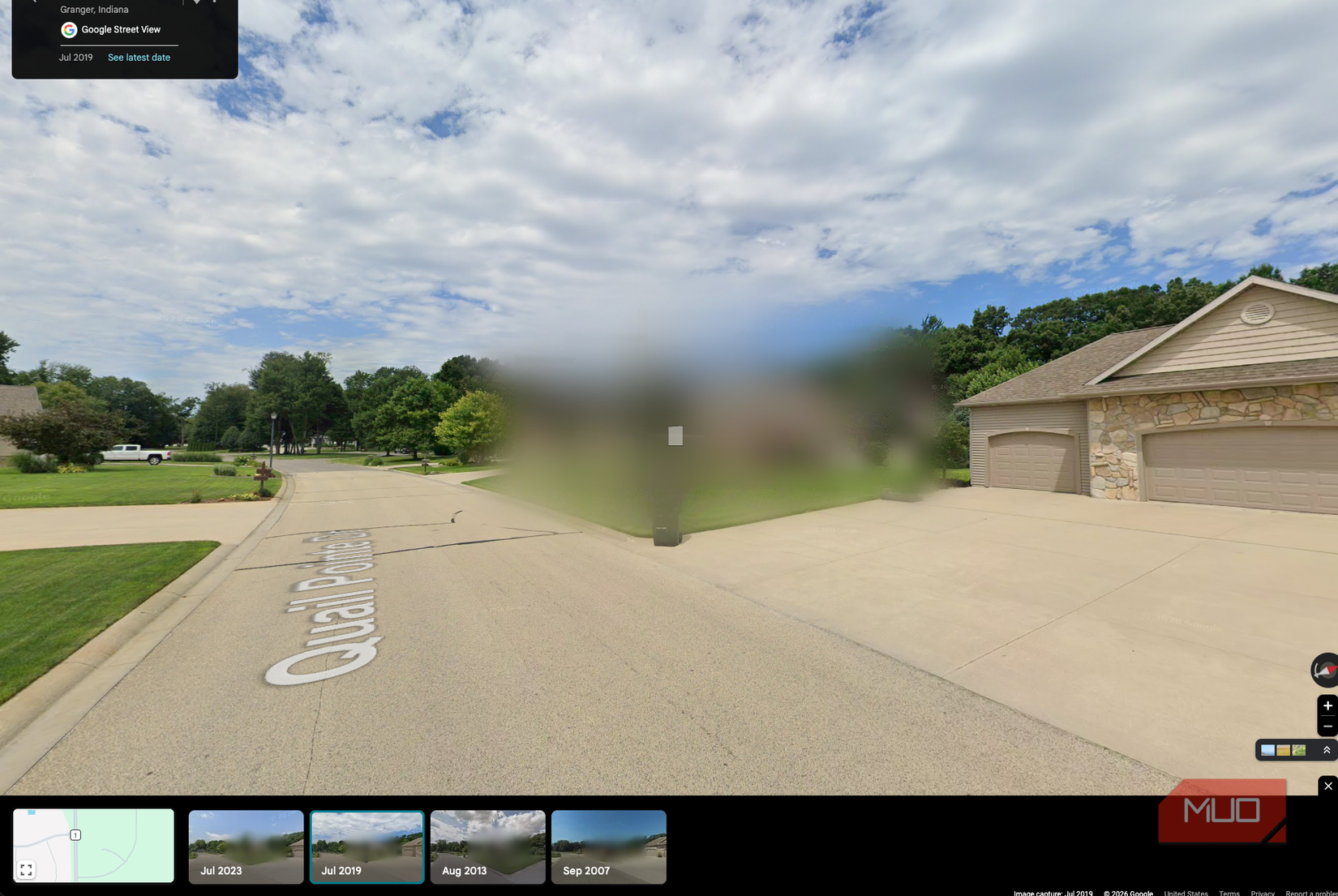 blurred home google street view