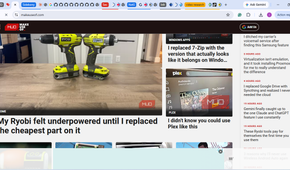Chrome horizontal tab groupings