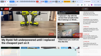 Chrome horizontal tab groupings