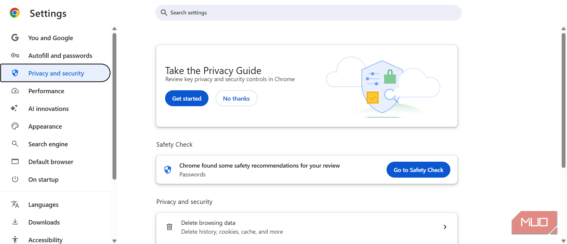 Интерфейс служебного раздела chrome policy без активных правил