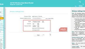 Configuring similar options for 5GHz