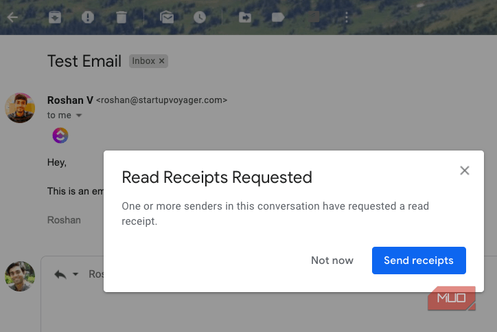 read receipt confirmation gmail