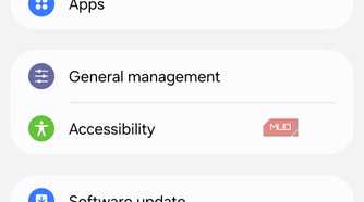 Developer options menu showing on Android