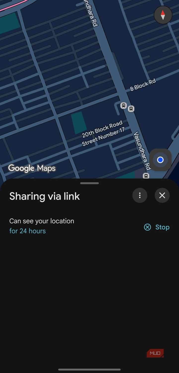 Disabling a shareable location link in Google Maps