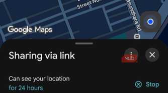 Disabling a shareable location link in Google Maps