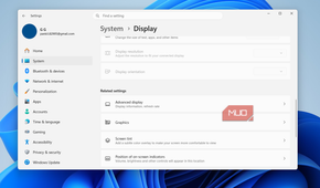 Display settings on Windows 11 PC